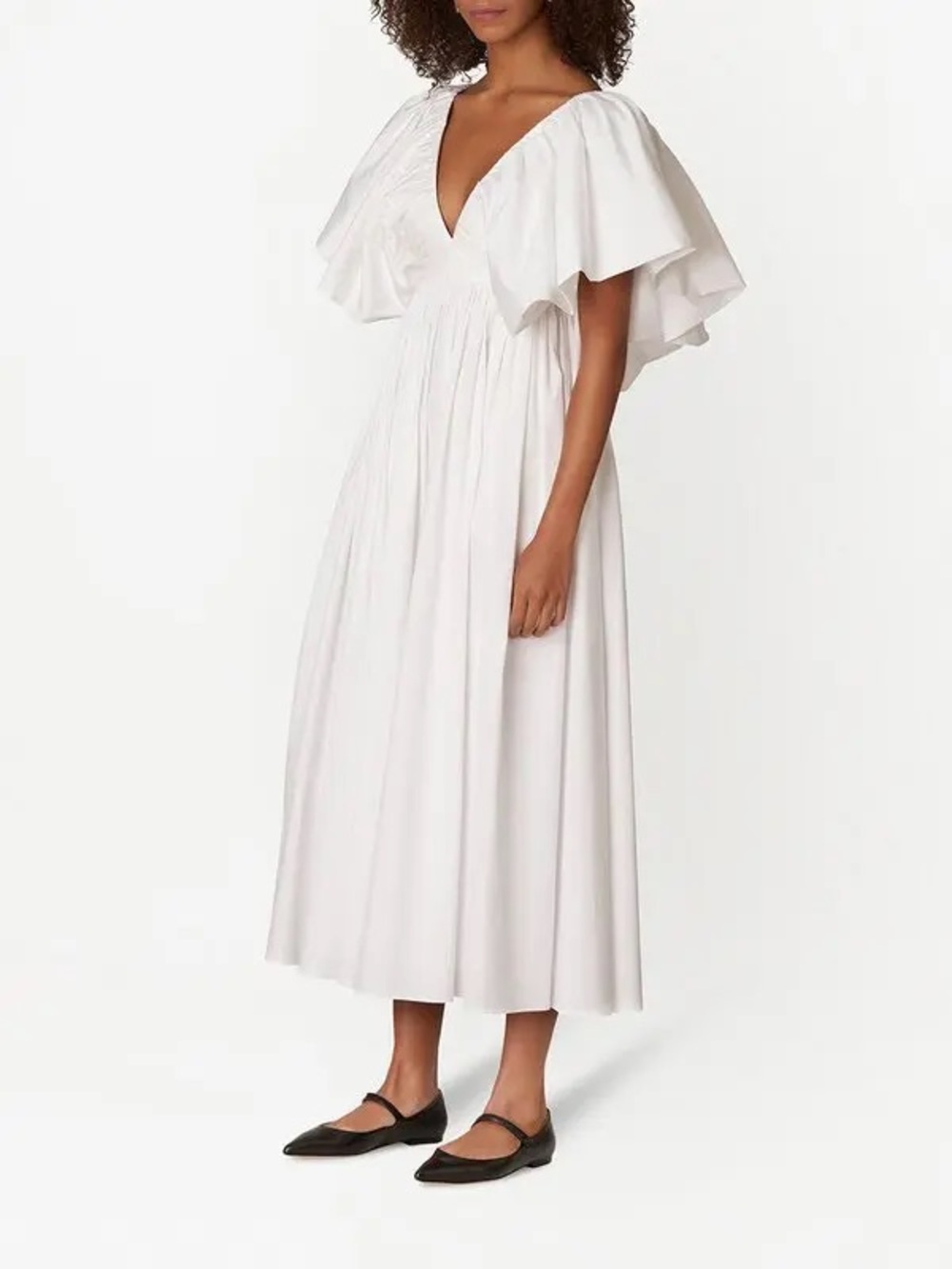 CAROLINA HERRERA ANGEL SLEEVE WHITE LONG DRESS SIZE 4